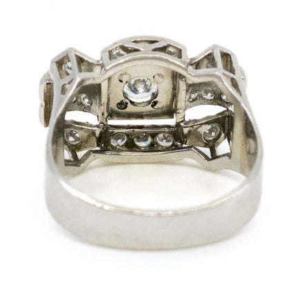 Retro Diamond and Platinum Ring