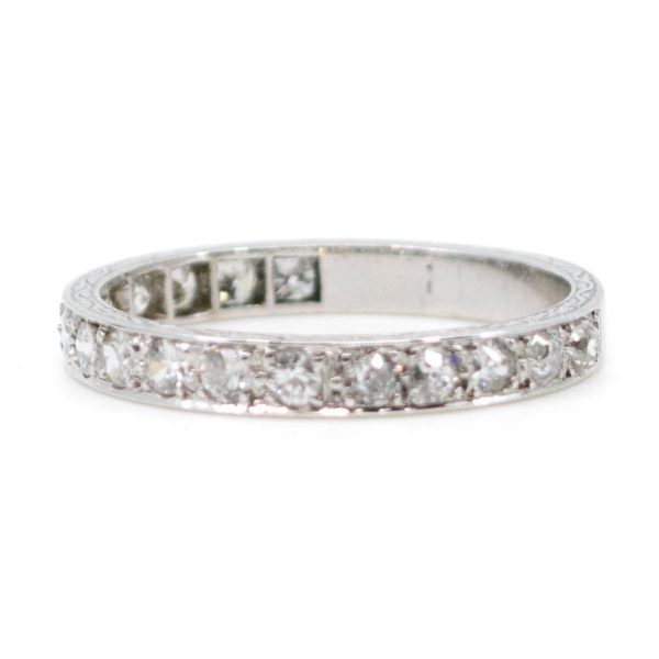 Antique Art Deco Old Mine Cut Diamond Eternity Ring