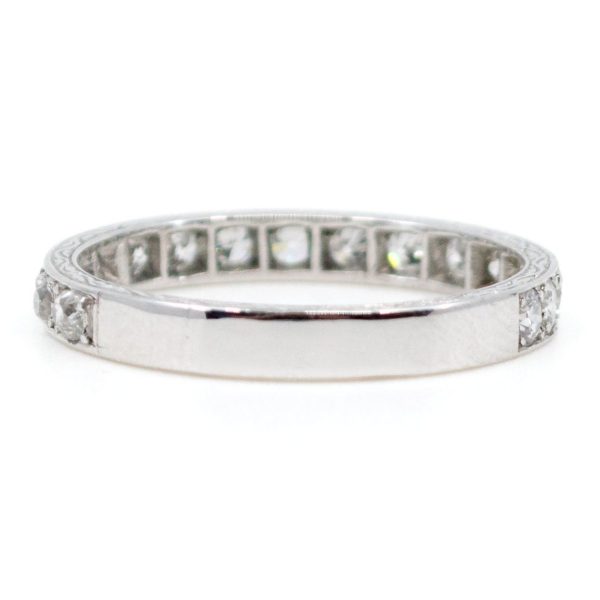 Antique Art Deco Old Mine Cut Diamond Eternity Ring