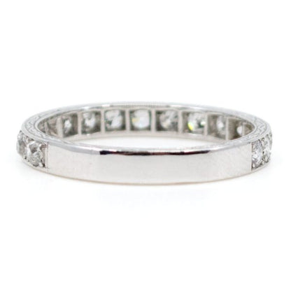 Antique Art Deco Old Mine Cut Diamond Eternity Ring