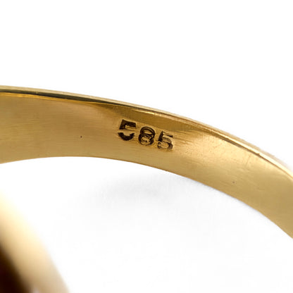1970s Moonstone Statement Ring 14ct gold mark inside shank