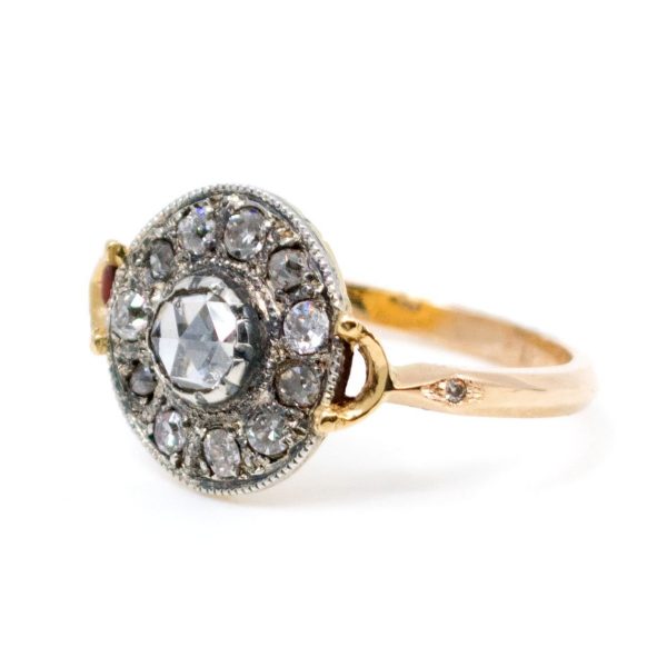 Antique Victorian 0.55ct Rose Cut Diamond Ring