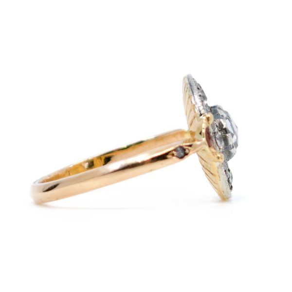 Antique Victorian 0.55ct Rose Cut Diamond Ring