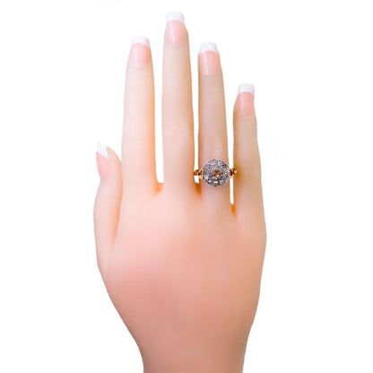 Antique Victorian 0.55ct Rose Cut Diamond Ring