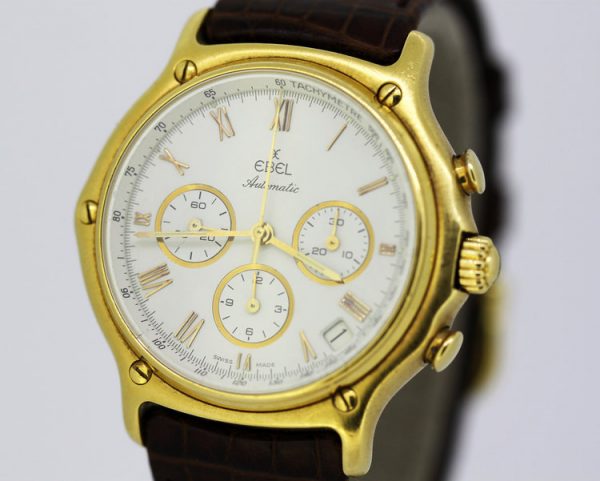Vintage Ebel 1911 Men's Chronograph Watch in 18ct Gold, circa 1990s