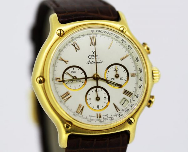 Vintage Ebel 1911 Men's Chronograph Watch in 18ct Gold, circa 1990s