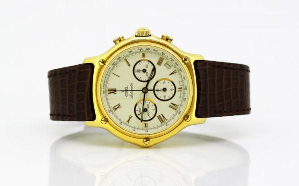 Vintage Ebel 1911 Men's Chronograph Watch in 18ct Gold, circa 1990s
