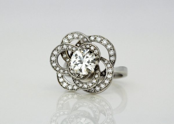 Chanel Fil de Camélia Diamond Ring in 18ct White Gold