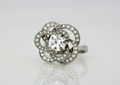 Chanel Fil de Camélia Diamond Ring in 18ct White Gold