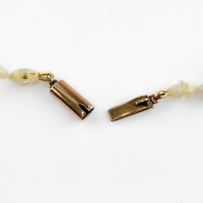 Edwardian Antique Opal and Rock Crystal Bead Necklace
