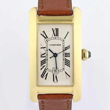 Cartier Tank Americaine Mid Size 18ct Yellow Gold Automatic Watch