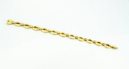 Vintage Cartier Diamond Set 18ct Yellow Gold Bracelet