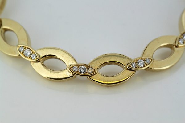 Vintage Cartier Diamond Set 18ct Yellow Gold Bracelet