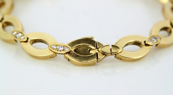Vintage Cartier Diamond Set 18ct Yellow Gold Bracelet