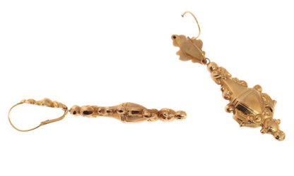 Antique Victorian 18ct Rose Gold Drop Earrings, Circa 1840, Belgium