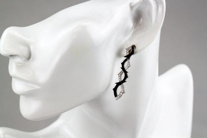 Stephen Webster Black and White Diamond Earrings, 18ct White Gold