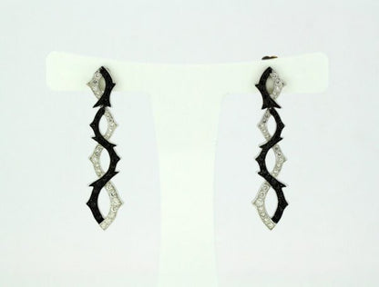 Stephen Webster Black and White Diamond Earrings, 18ct White Gold