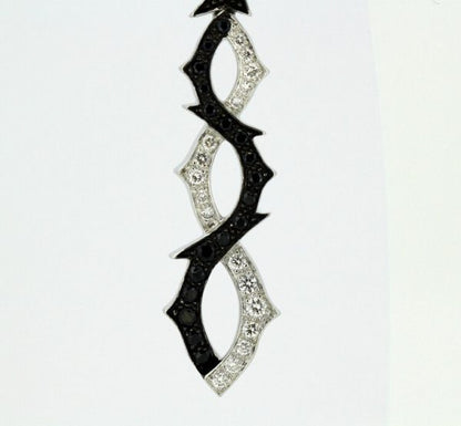 Stephen Webster Black and White Diamond Earrings, 18ct White Gold