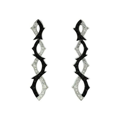 Stephen Webster Black and White Diamond Earrings, 18ct White Gold