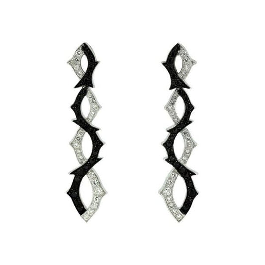 Stephen Webster Black and White Diamond Earrings, 18ct White Gold