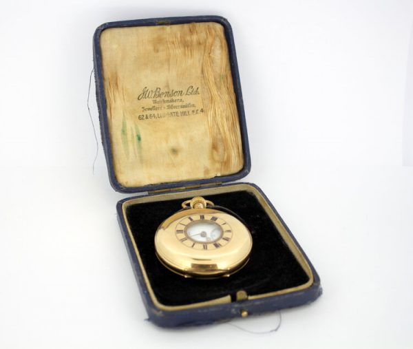 Antique JW Benson Gold Pocket Watch, Circa 1931