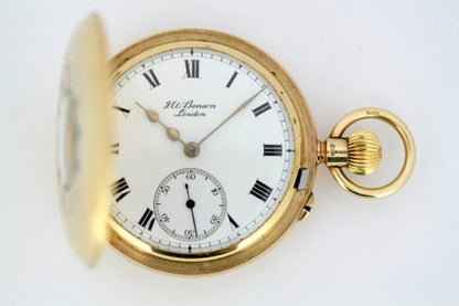 Antique JW Benson Gold Pocket Watch, Circa 1931