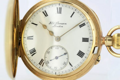 Antique JW Benson Gold Pocket Watch, Circa 1931