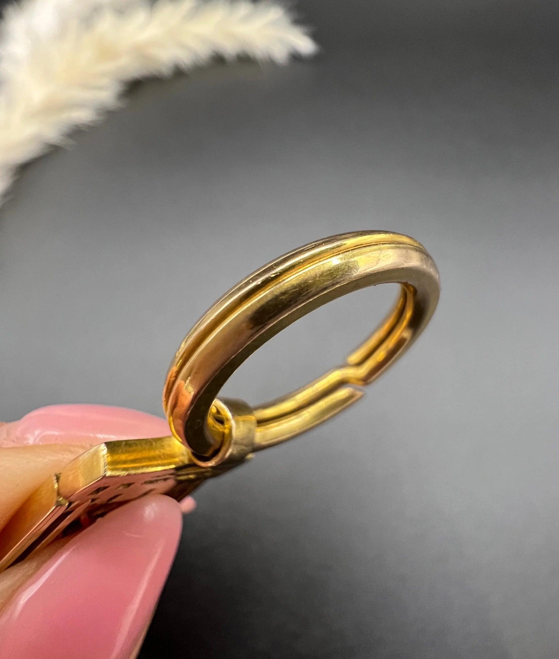 Antique 9 Carat Yellow Gold Gate Link Chain Extender Pendant, Circa 1900