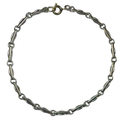 Platinum Fancy Link Charm Bracelet