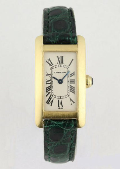 Cartier Tank Americaine 18ct Yellow Gold Ladies Watch
