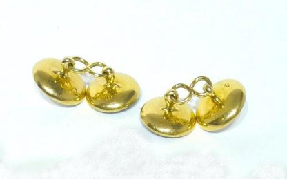 Antique Gold and Old Cut Diamond Cufflinks, Circa 1900