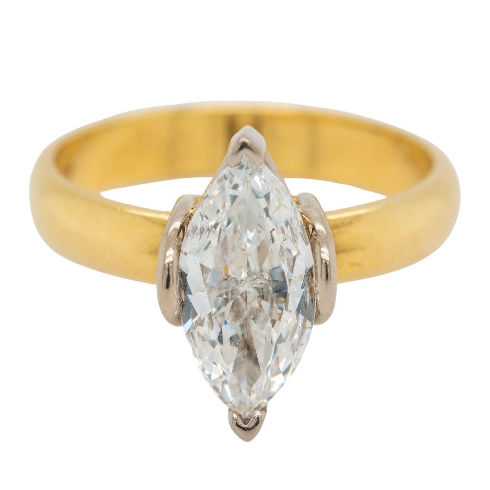 1.40ct Marquise Cut Diamond Solitaire Engagement Ring