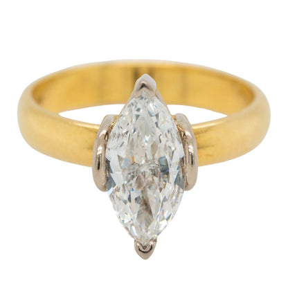 1.40ct Marquise Cut Diamond Solitaire Engagement Ring