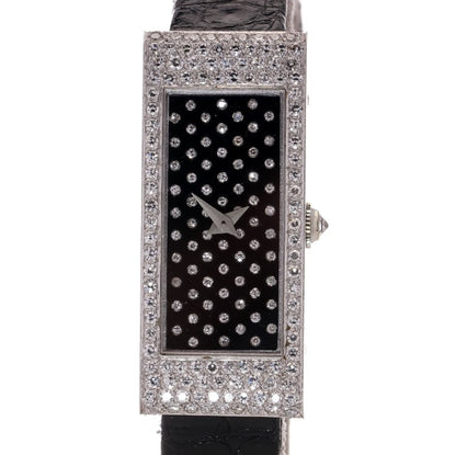 Vintage Corum 18ct White Gold Watch with Diamond Bezel, 1.52 carat total
