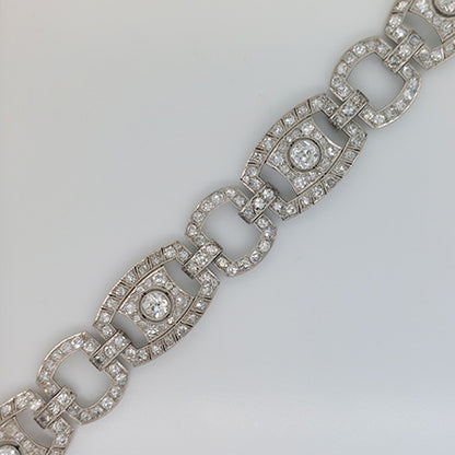 Art Deco Diamond Bracelet, 12 carat total
