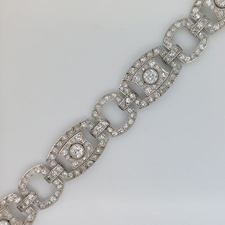 Art Deco Diamond Bracelet, 12 carat total