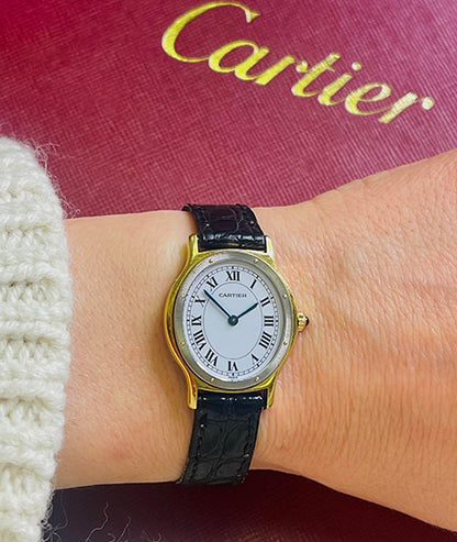 Vintage Cartier Oval Gold Manual Watch