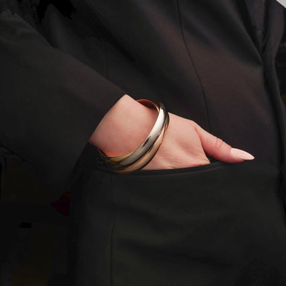 Vintage Cartier Tri Gold Trinity Bangle Bracelet