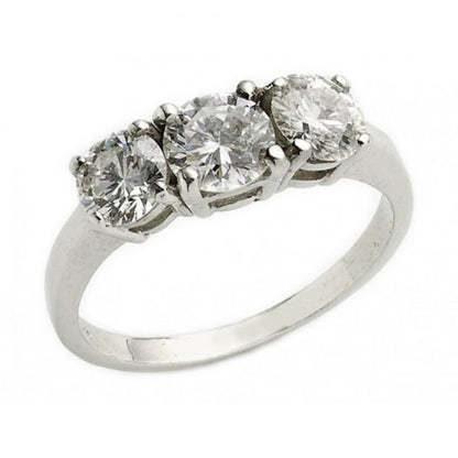 Three Stone Diamond Ring in Platinum, 1.60 carat total