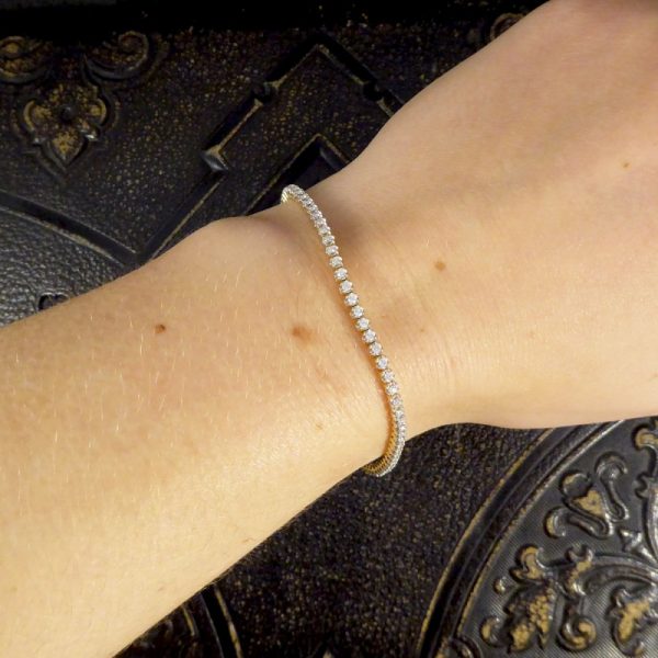 1.00ct Round Brilliant Cut Diamond Tennis Bracelet