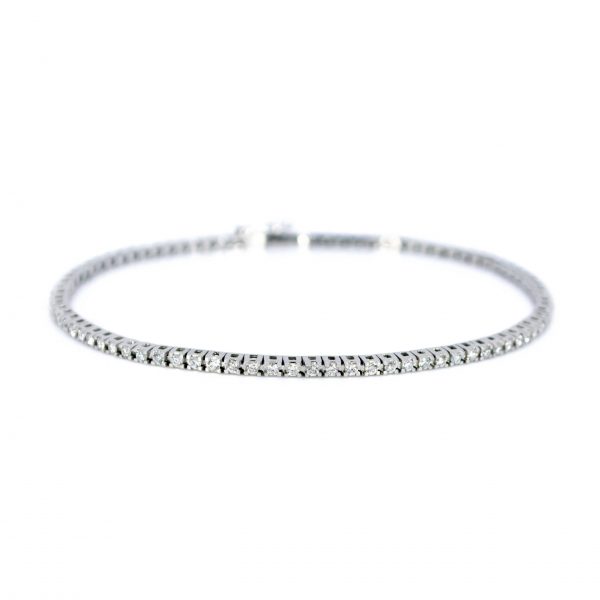 1.01ct Diamond White Gold Line Bracelet