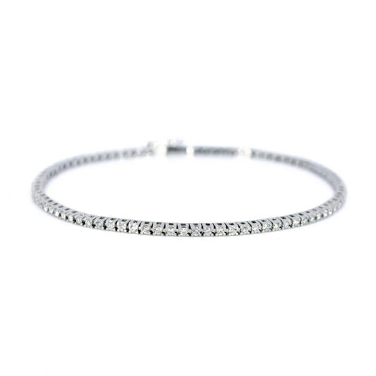 1.01ct Diamond White Gold Line Bracelet