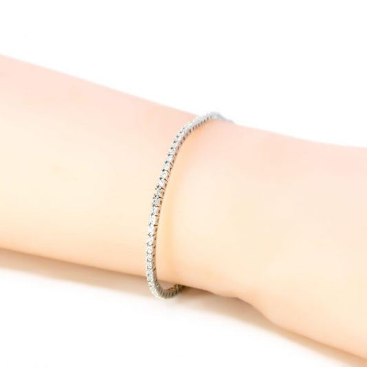 1.01ct Diamond White Gold Line Bracelet