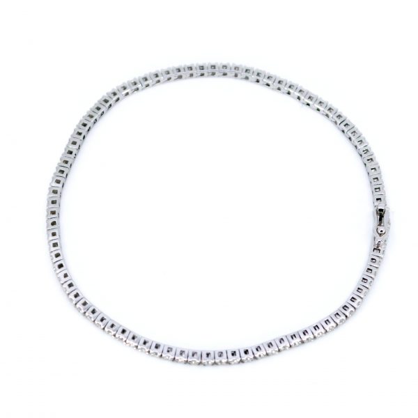 1.01ct Diamond White Gold Line Bracelet