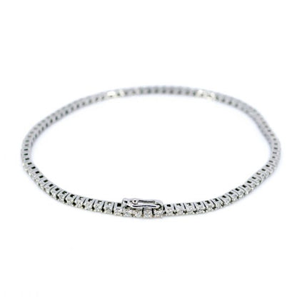1.01ct Diamond White Gold Line Bracelet