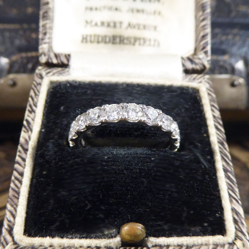 1.10ct Modern Brilliant Cut Diamond Half Eternity Ring