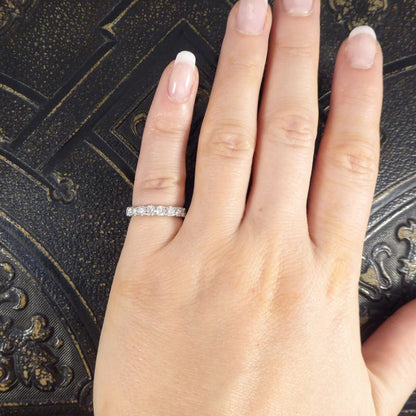 1.10ct Modern Brilliant Cut Diamond Half Eternity Ring