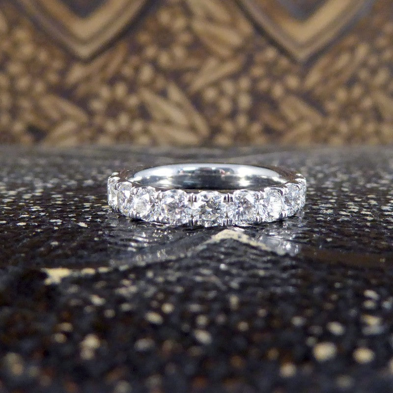 1.10ct Modern Brilliant Cut Diamond Half Eternity Ring
