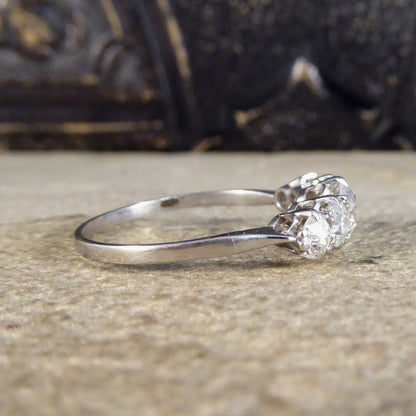 1.11ct Old Cut Diamond Five Stone, Circa 1930