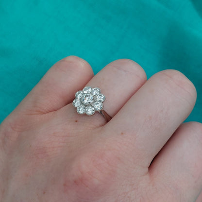 1.22ct Brilliant Cut Diamond Cluster Ring